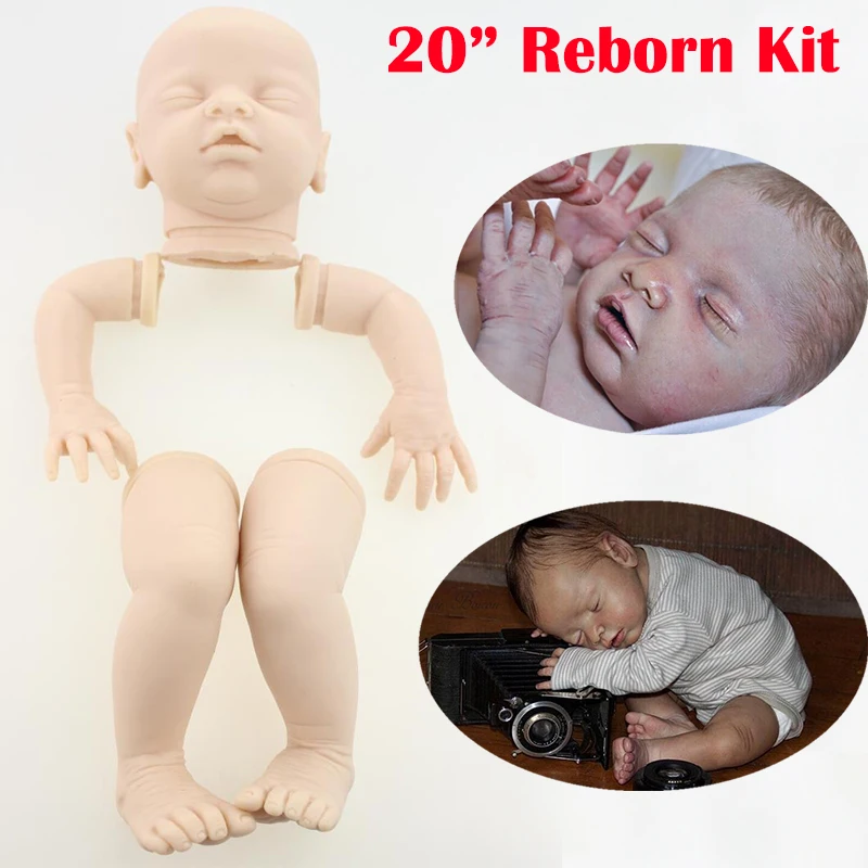 

DIY Silicone Reborn Doll Kit Handmade Silicone Vinyl Baby Doll Mold Creative 20" Lifelike bebe kit reborn Doll Accessory