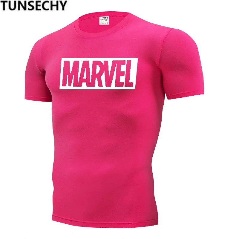 

Ladies Compression T Shirt Superhero Women IRON Man /Captain America Marvel t Shirts Fitness Workout T-shirts Camiseta Feminina