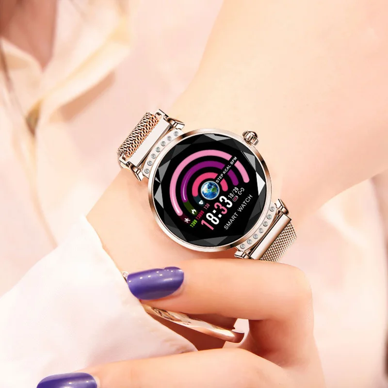

H2 Smart Women Watch IP67 Waterproof Ladies Fashion Smartwatch Heart rate monitor Fitness Tracker For android and IOS Relogios