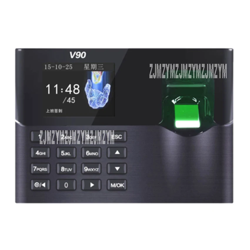 V90 fingerprint attendance punch card machine fingerprint to work machine sign punch card