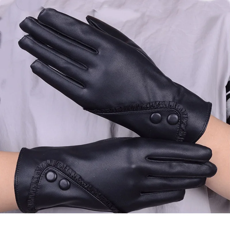 Новые женские зимние перчатки на палец 1 пара весенние зимние теплые перчатки кожа имитация перчатка из искусственной кожи
