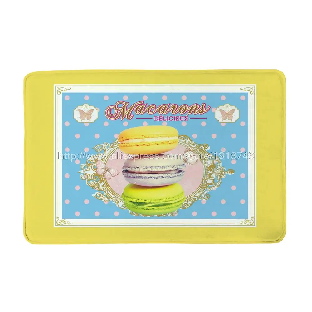 Macarons Yellow Carpet Custom Anti Slip Area Rug For Living Room Macarons Yellow Carpet Custom Anti Slip Area Rug For Living Room Doormat Kitchen Rugs Bakery Decorative Floor Mats 40x60cm In Mat From Home Garden On