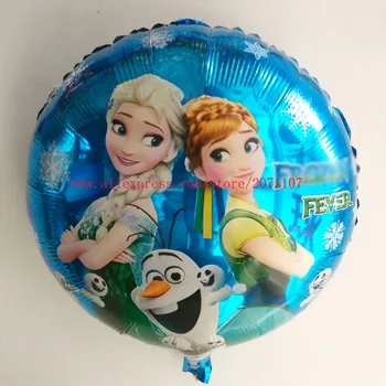 

KUWANLE 50pcs/lot 18 inch Cartoon Princess Foil Helium Balloon Elsa Anna Toys Birthday Party Decoration Wedding Party Supplies