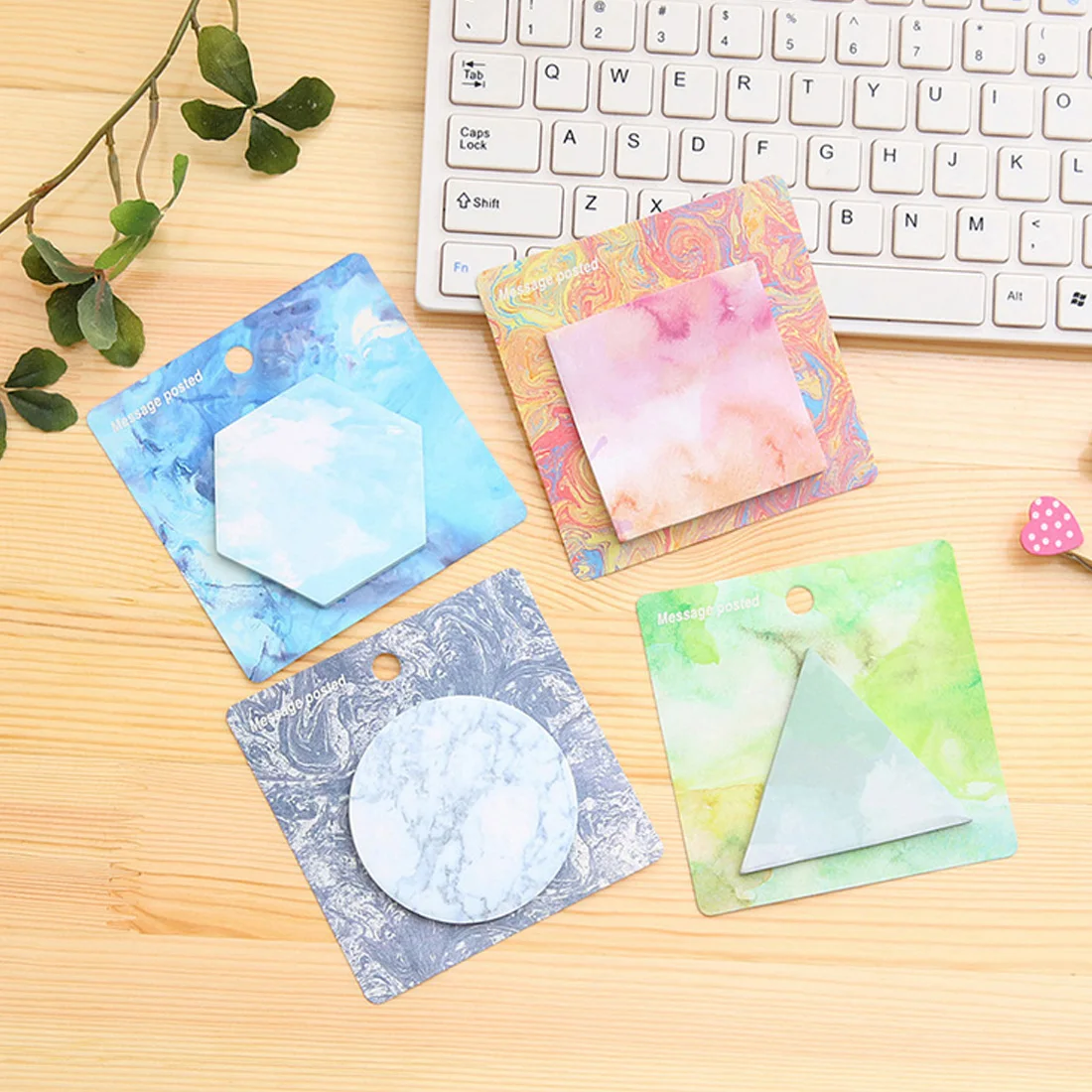 

Creative Polygon Office School Stationery Sticky Notes Colorful Memo Pad Sticker Bookmark Point It Marker Memo Sticker Paper