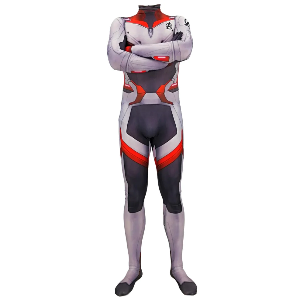 2019 Avengers Endgame Quantum Realm Kostuum Advanced Tech Cosplay Costume 3D Print Spandex Lycra Zentai For Kids Adult Bodysuit
