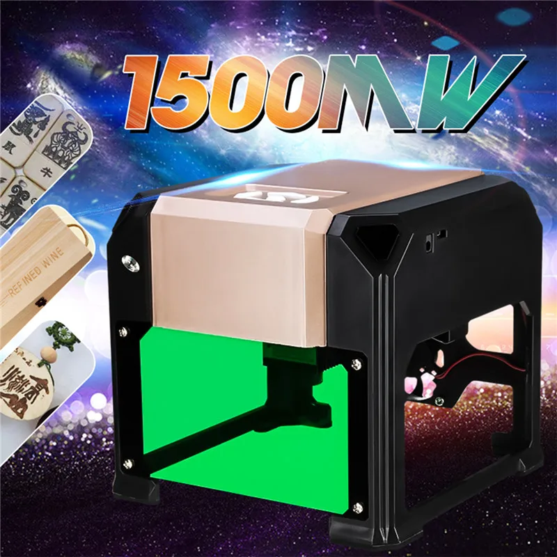 

1500mW Golden CNC USB DIY Logo Mini Desktop Laser Engraving Machine Engraver Printer Wood Router Laser Carver Woodworking Tool