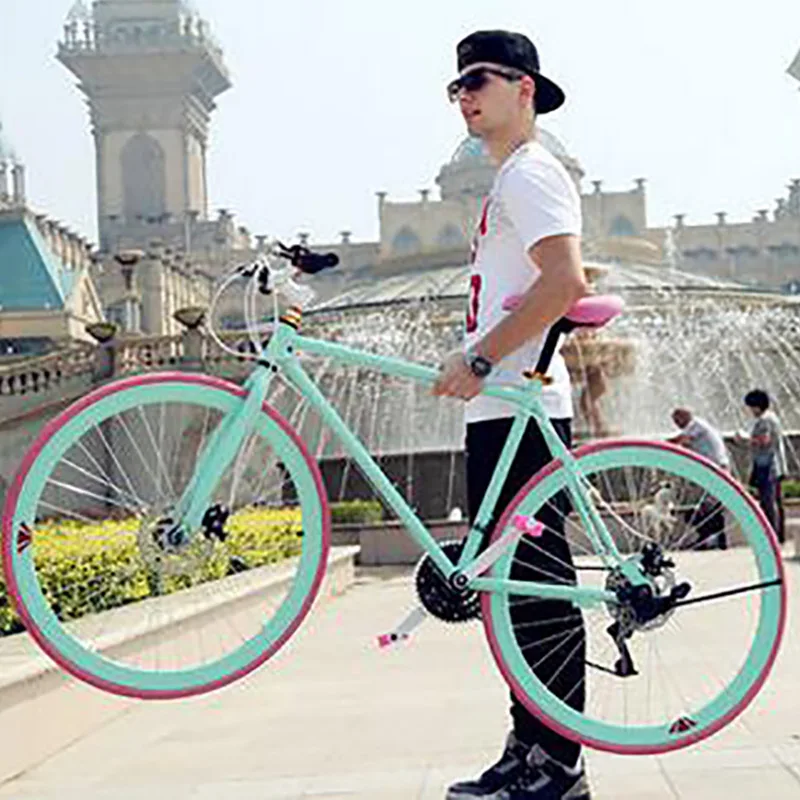 Дорожный велосипед 26 дюймов 24 скорости дисковый тормоз DIY на заказ многоцветный нейтральный перевернутый тормоз для езды на велосипеде Спорт и развлечения