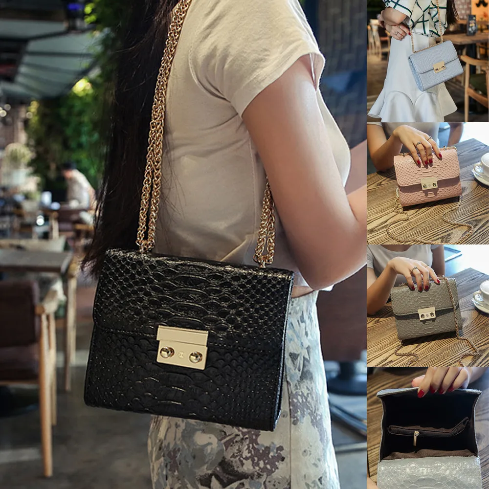 Aelicy luxury NEW Crocodile Grain Patent Leather Crossbody Bags For Women Shoulder Bag Ladies Handbags Bolsa Feminina Sac A Main