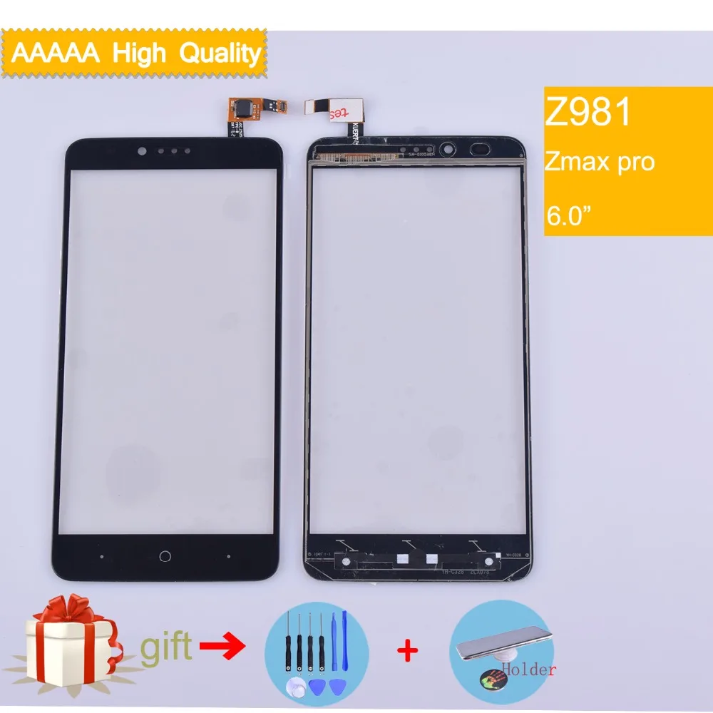 Оригинальный черный Сенсорный экран для ZTE Zmax pro Z981 6 0 &quotпереднее стекло