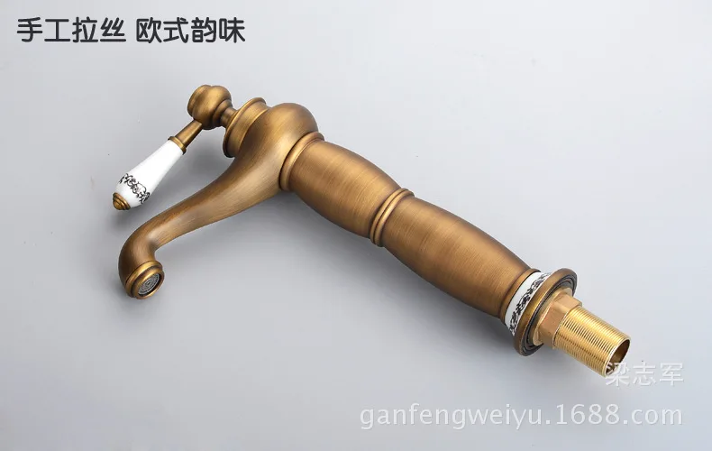

Antique porcelain counter basin faucet hole washbasin faucet hot and cold faucet heightening