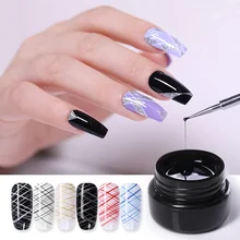 NICOLE DIARY Spider Nail Gel Polish Elastic Drawing UV Liner Gel varnish Soak Off Nail Art Gel Varnish for Decors