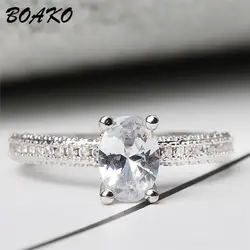 BOAKO серебро обручальное кольцо темперамент ювелирные изделия огранка маркиз обручальное кольцо для женщин кубический циркон CZ Кольцо anelli