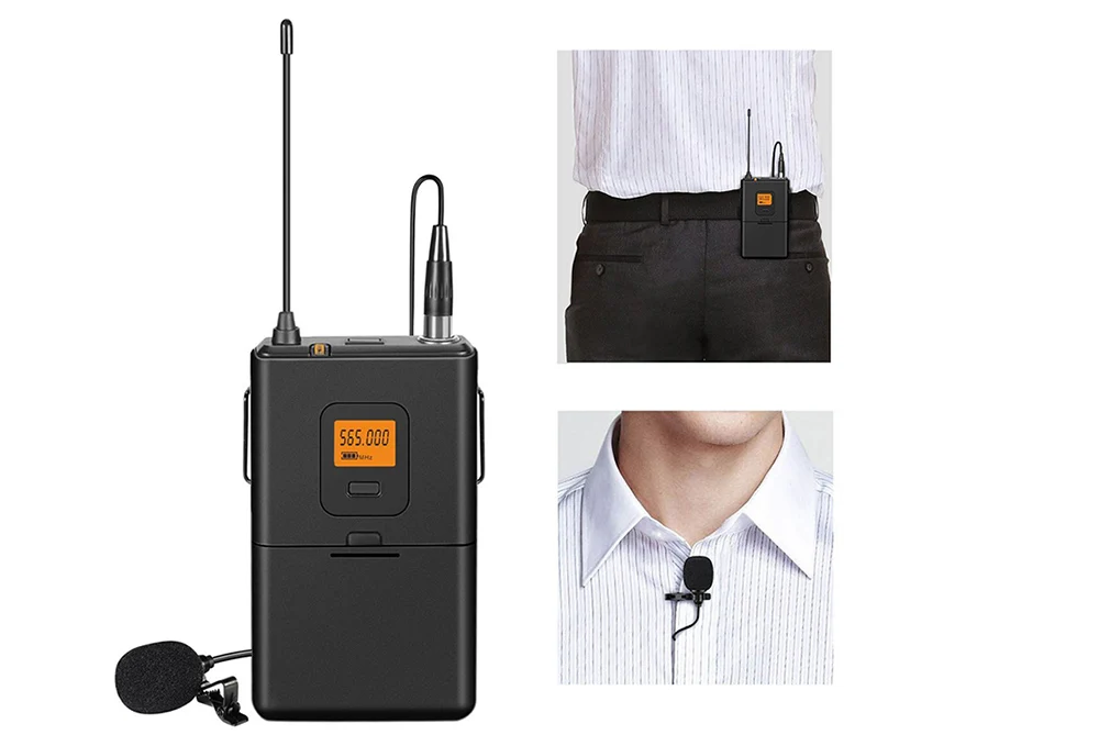 FIFINE K037 U-segment Wireless Microphone Lapel Clip Mic Voice Amplifier