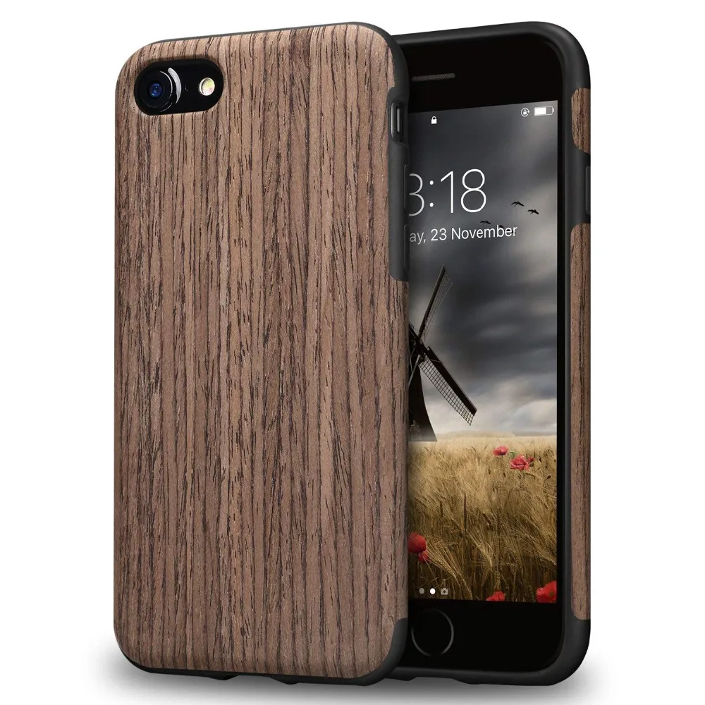 Роскошный чехол для телефона с текстурой древесины для iPhone 7, 8, 6, 6S Plus, гибридный мягкий силиконовый тонкий чехол из ТПУ для iPhone X, XS, MAX, XR, Coque