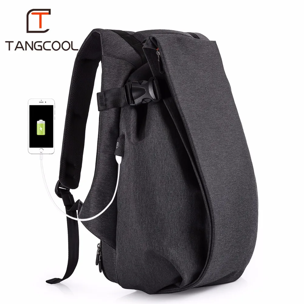

Tangcool Brand 2018 Men Waterproof Oxford Backpack with USB Charging Port Easy-carrying Sports Backpacks for 17.3 Inch Laptop