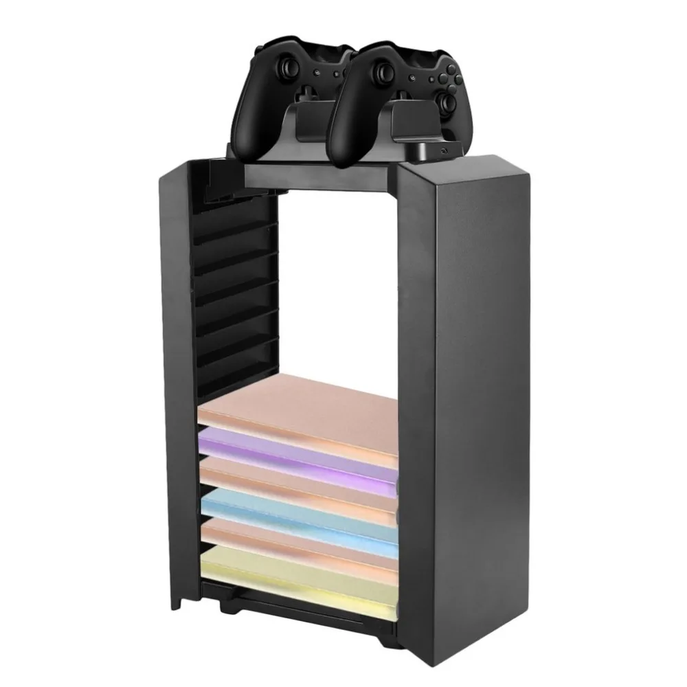 

Game Card Multifunctional Storage Stand Kit for PS4 Pro for PS4 Slim for PS4 Series Vertical Stand With Dual Charging Dock