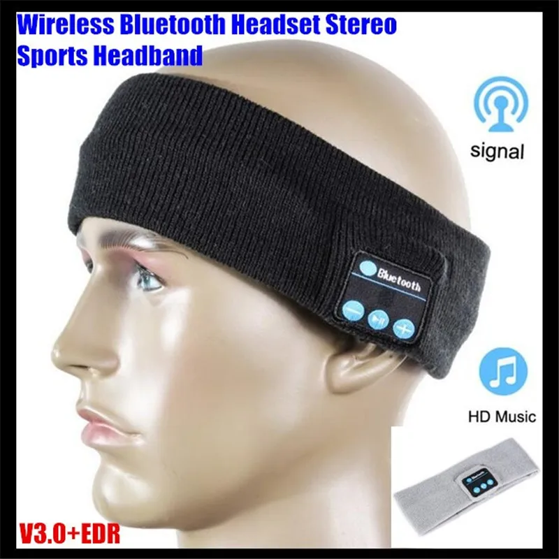 Unisex Wireless Bluetooth V3.0 Knitted Headset Stereo Earphone Sleep Hands-free Music Magic Smart Headbands Mp3 Speaker Mic