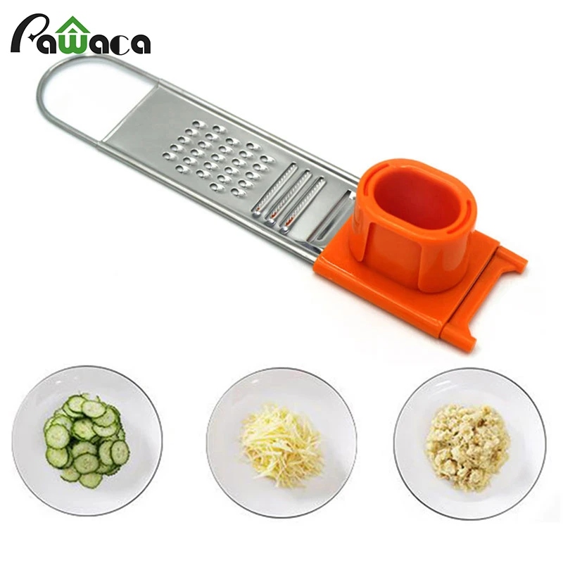 

Multifunctional Stainless Steel Ginger Garlic Grinding Grater Planer Slicer Cutter Garlic Press Dish Cooking Tool Kitchen Gadget