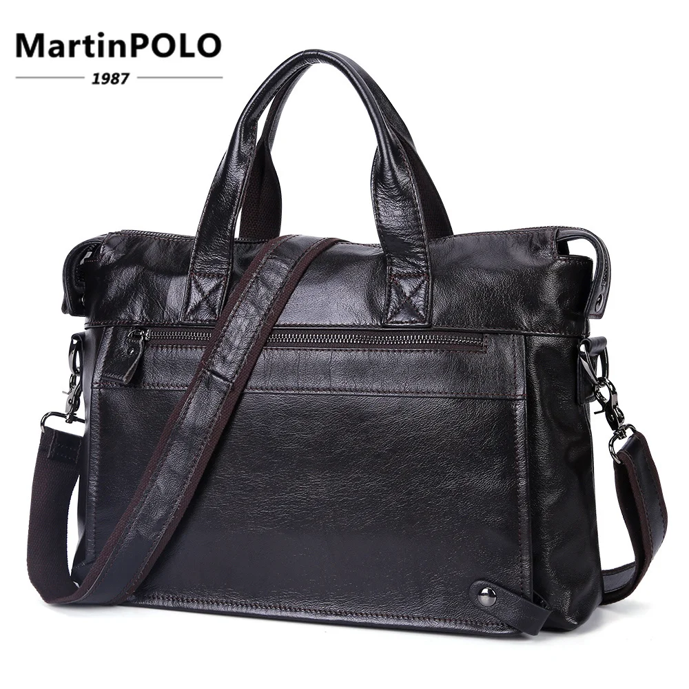 

Hot Sell Business Genuine Leather Briefcase Men Fashion Messenger Crossbody Bag Laptop Handbags Shoulder Bag Tote Male Bag 6309