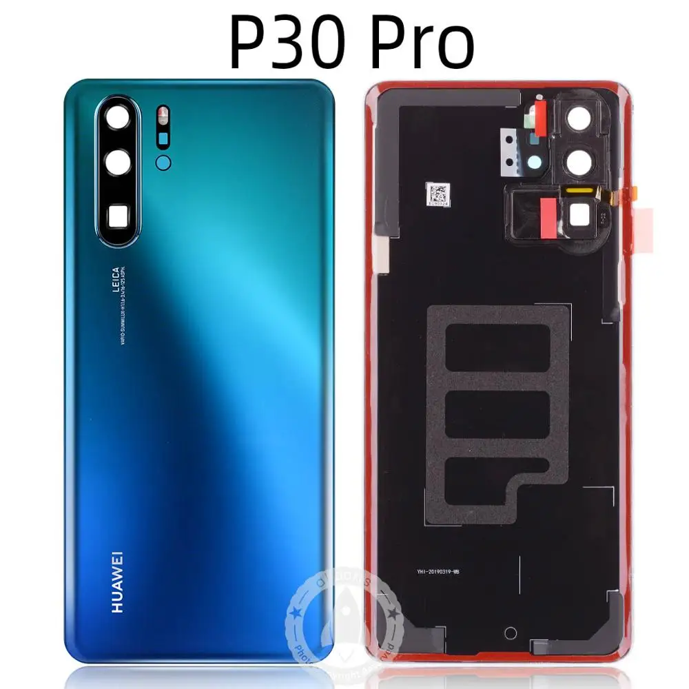 Задний корпус для huawei P30 Pro задняя крышка стеклянная батарея с объективом камеры Замена для huawei P30 Задняя крышка батареи - Цвет: P30 Pro Twilight