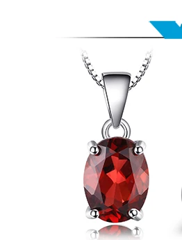 Jewelrypalace 1.6ct Чистый Красный Гранат пасьянс кольцо для Для женщин овальным вырезом Solid 925 стерлингового серебра Интимные Аксессуары Распродажа