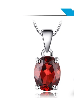 Jewelrypalace Овальный 2ct натуральный красный камень гранат Серьги-гвоздики Твердые стерлингового серебра 925 новинка года Красивые ювелирные изделия для Для женщин