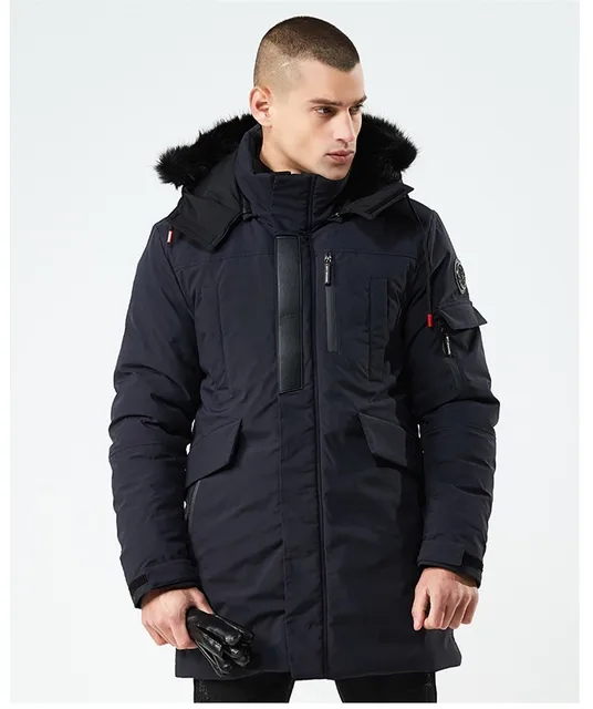 mens long warm waterproof coat
