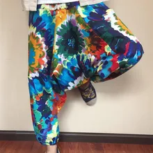 Летние Непальские штаны с шаговым швом, тайские штаны для йоги, легкие штаны для влюбленных, Юньнань, хлопковые брюки для мужчин и женщин, дунба