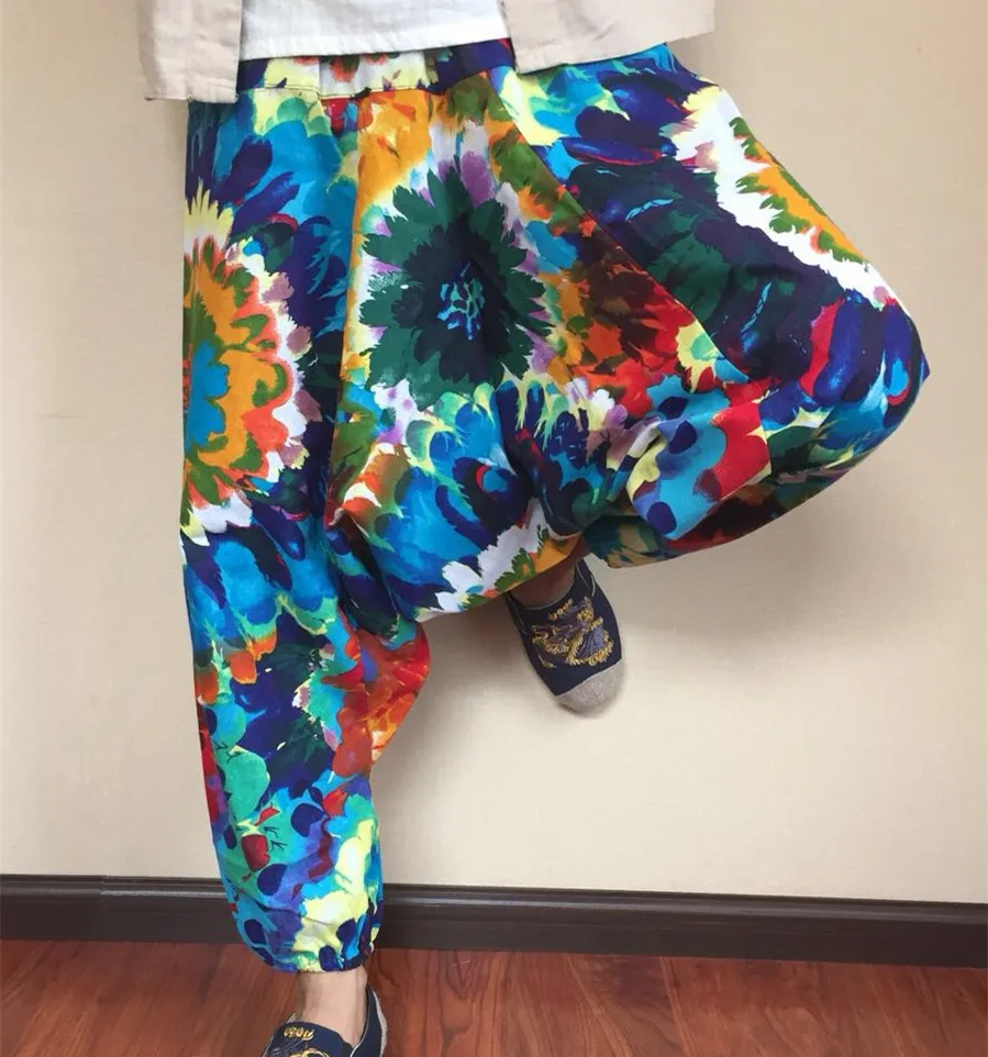 

A Summer Nepal Will Crotch Pants Thailand Yoga Pants Will Code Easy Lovers Pants Yunnan Cotton Men And Women Dongba Trousers