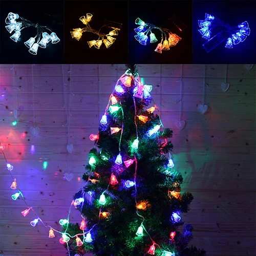 fashion 10 leds large bell led string christmas tree decor night