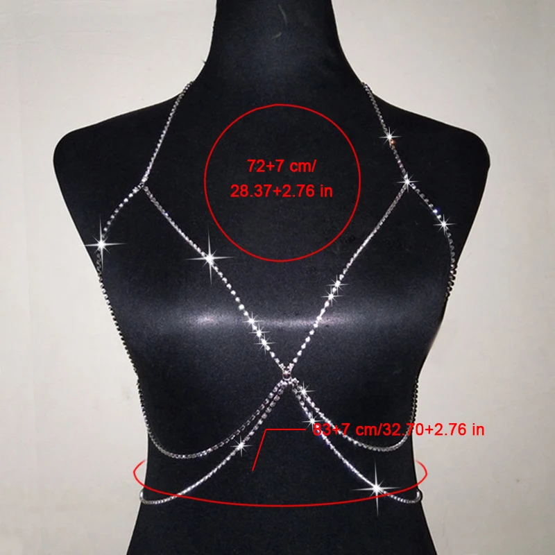 Стразы, Летний Пляжный бюстгальтер, цепь для тела, ювелирные изделия, сексуальные, вечерние, для клуба, женские, вечерние, Обрезанные, безрукавка#233225