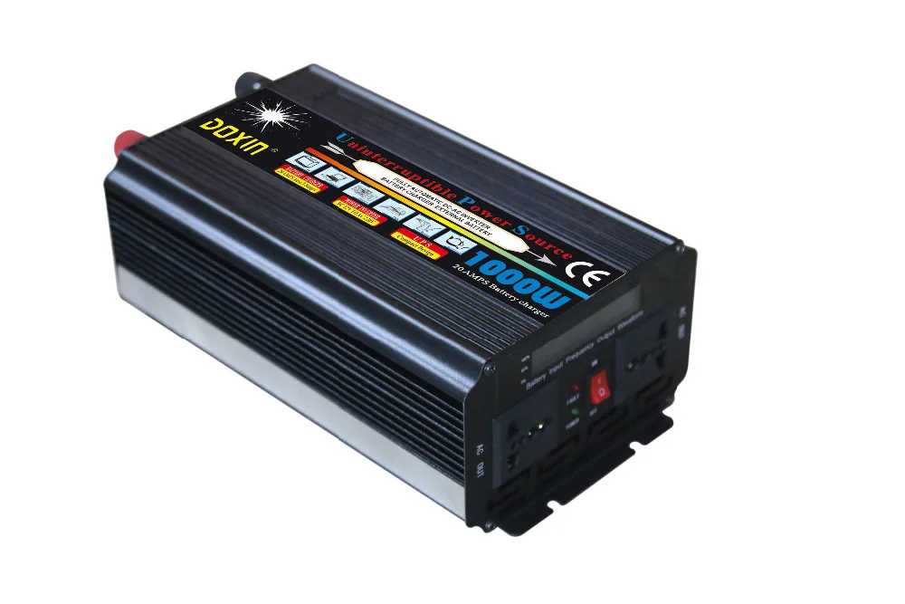 

LCD display 1000W Modified Wave UPS Inverter DC12V to AC220V with battery charging function