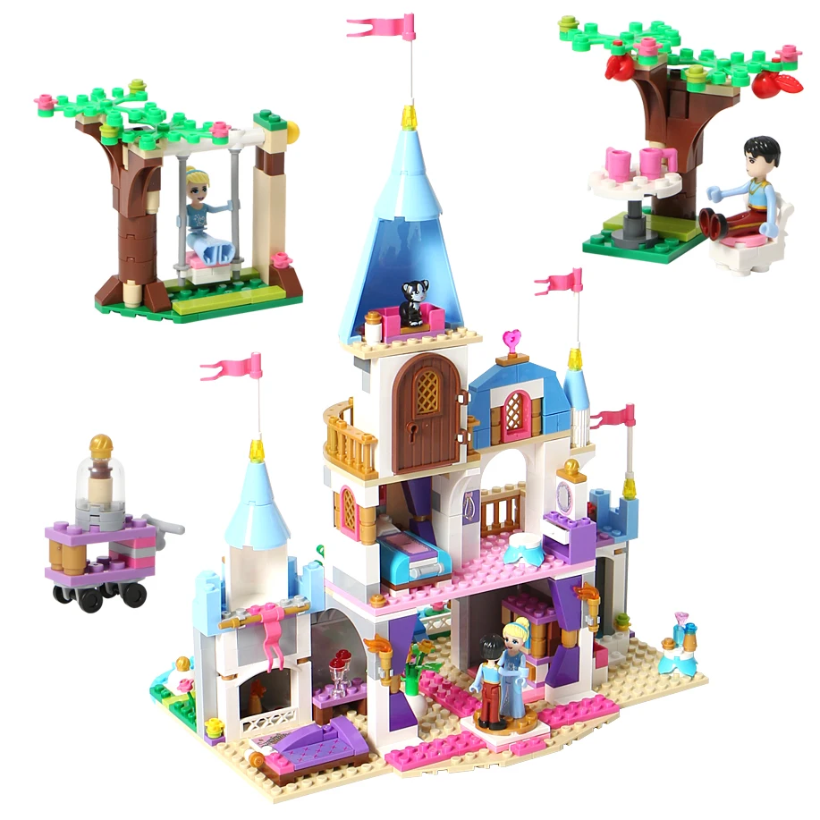 

Building Brick Blocks 689PCS Princess Series Tower Cinderella Castle Carriage Toy For Kids Girl Friends Compatible Legoe Friends