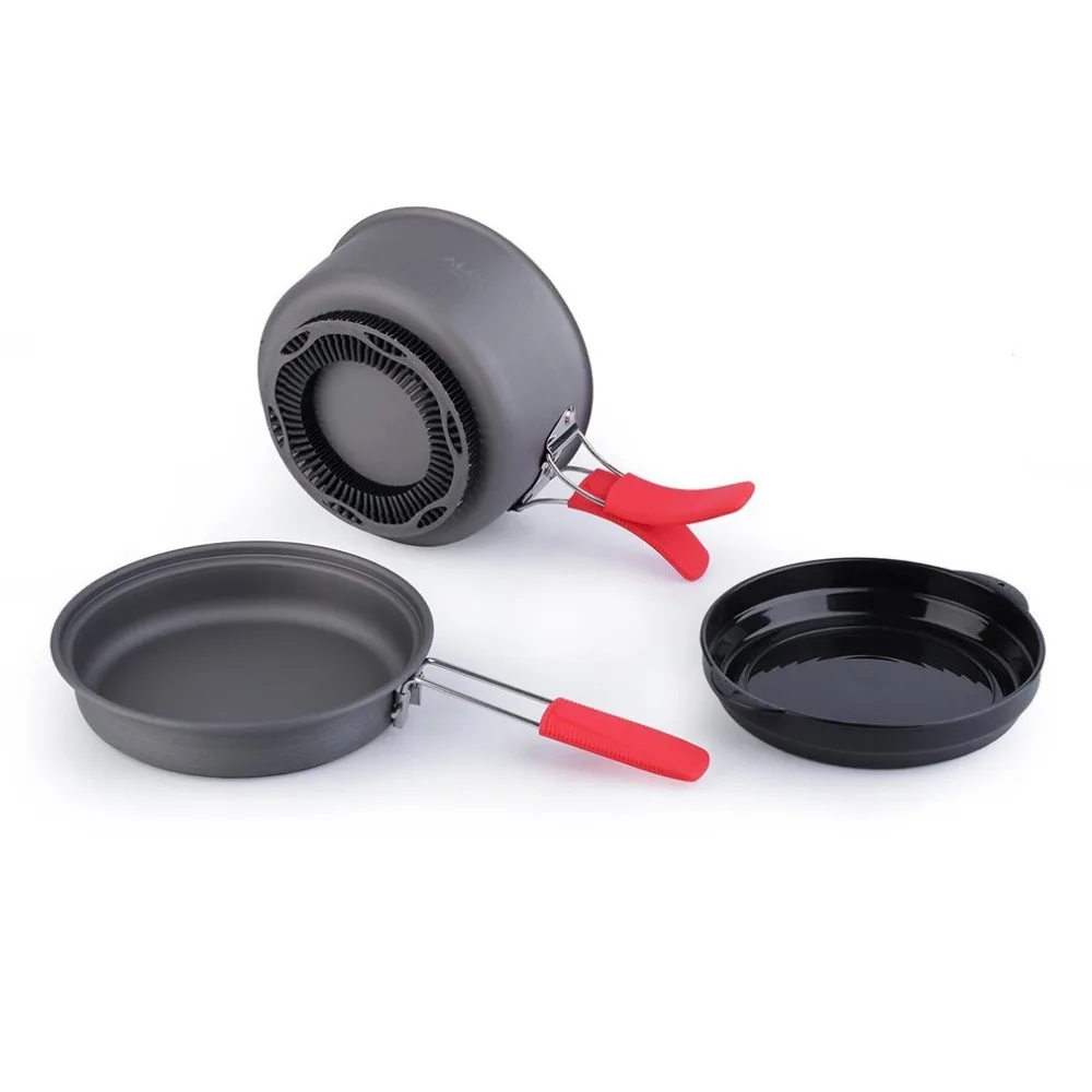 Alocs cocina al aire libre de la comida campestre del pote Picnic ollas y sartenes Set gota