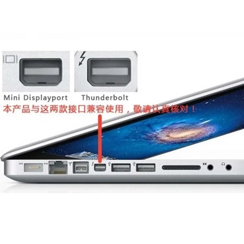 10 قطعة البسيطة عرض ميناء موانئ دبي الصاعقة إلى محول HDMI كابل لجهاز ماكبوك الحبل