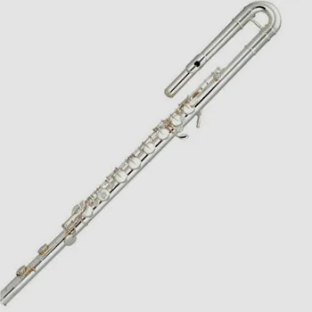 

bass flute C key silver plated , cupronickel body case etc