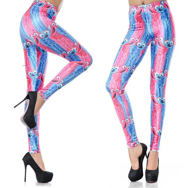 2014 new pants cartoon character printed women leggings and high