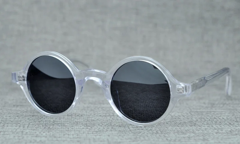 LKK, унисекс, круглые очки, винтажные, для мужчин и женщин, солнцезащитные очки, Oculos De Sol, Ретро стиль, солнцезащитные очки, брендовые, дизайнерские, классические, мужские, женские, очки - Цвет линз: Прозрачный