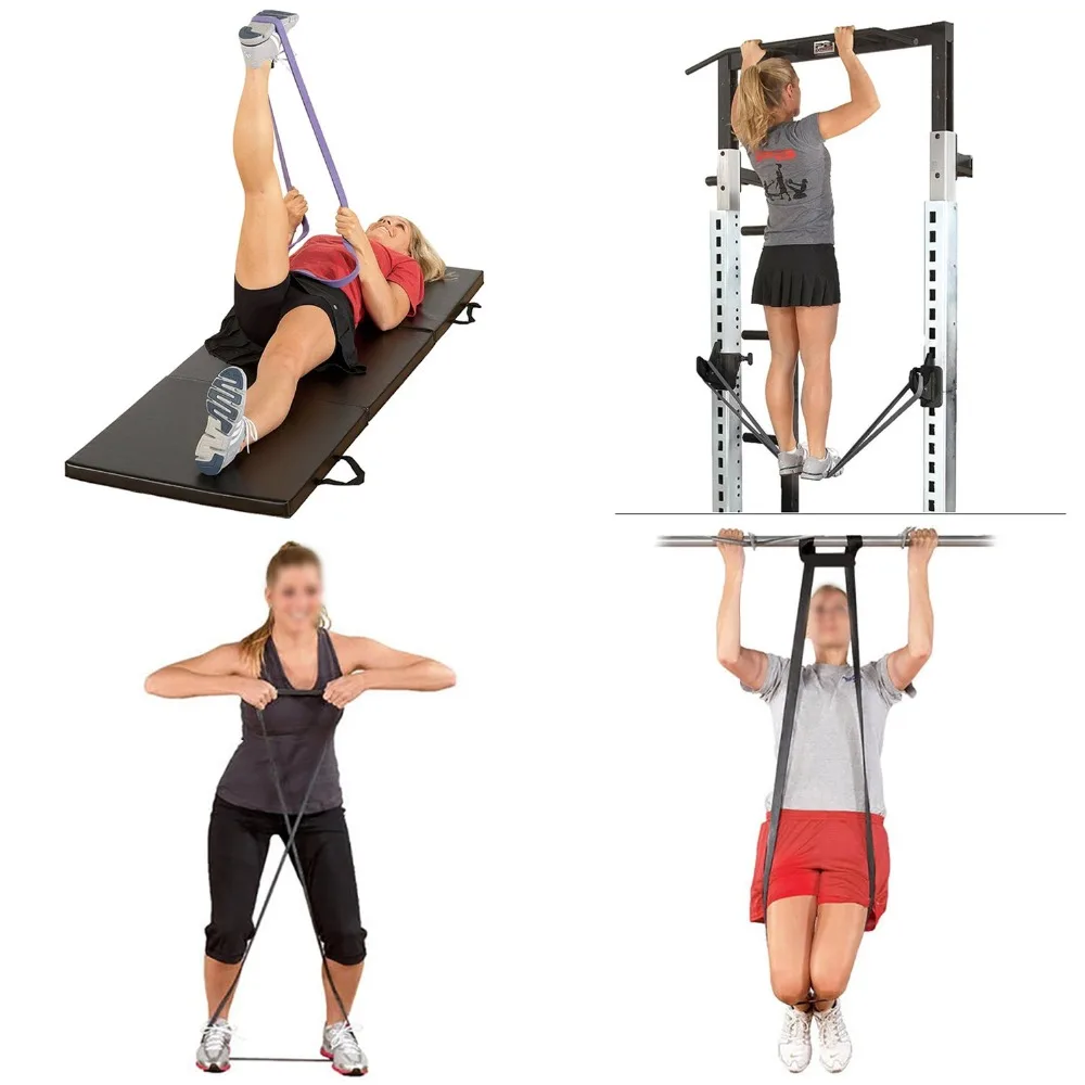  Set of 4 Pull Up Assist Bands Heavy Duty Resistance Bands Mobility and Powerlifting Exercise Bands 