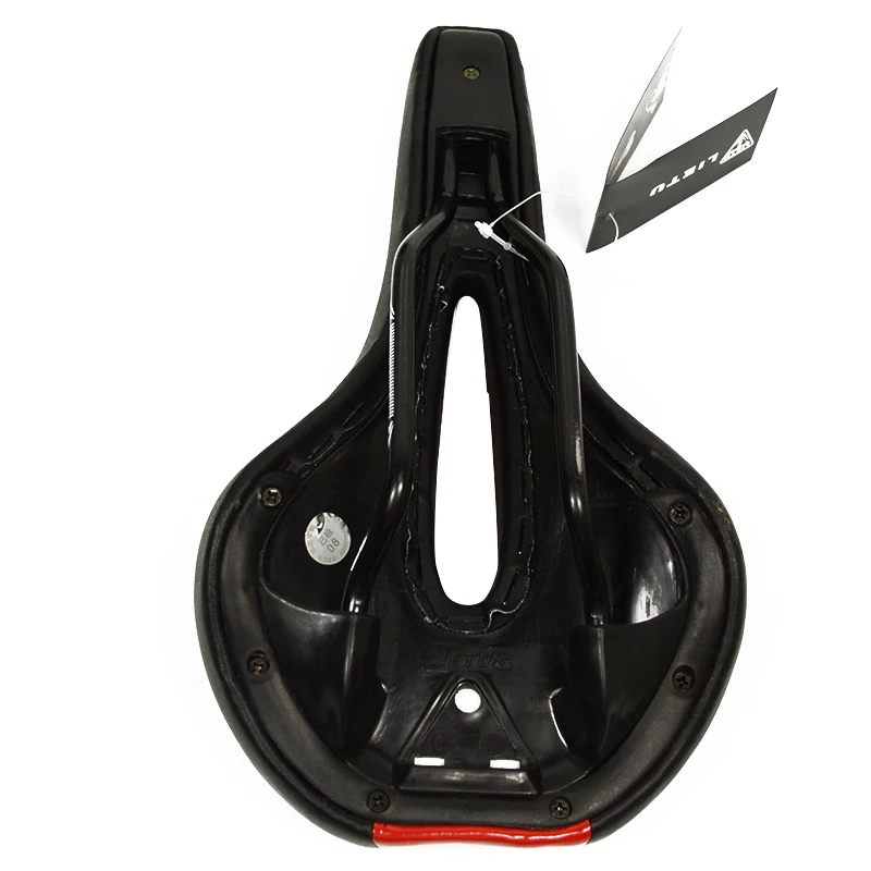 1xNew 2017 MTB Mountain Bike Bicycle Cycling PV Leather Skidproof Saddle Seat Cushion Cool Hollow Racing Saddle Free Shipping (3)