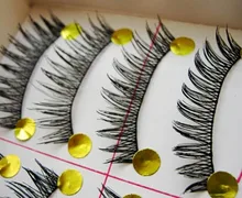 Free shipping 2014hot sale10Pairs Hand made fashion charming eye lashes False Eyelashes Natural Long Thick Beauty Health Makeup