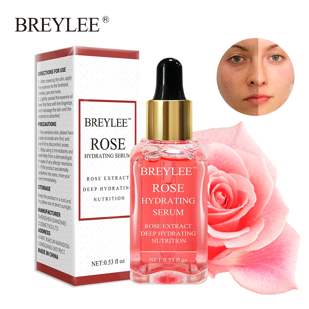 

BREYLEE Rose Nourishing Serum Deep Hydrating Whitening Soothing 100% Natural Ingredient Anti-aging Wrinkle Beauty Face Skin Care