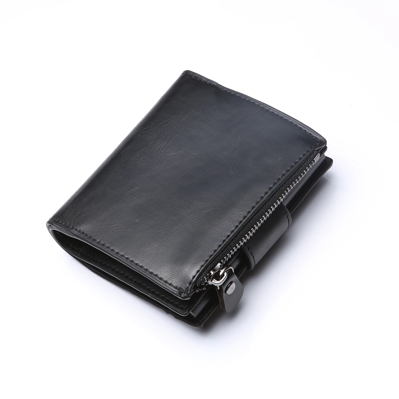 ZOVYVOL, новинка, мужской Rfid кошелек, кредитный держатель для карт, стикер, визитная карточка, карман для монет, наличные, держатель для карт, металлический держатель для карт, защита - Цвет: x-46 fengma black