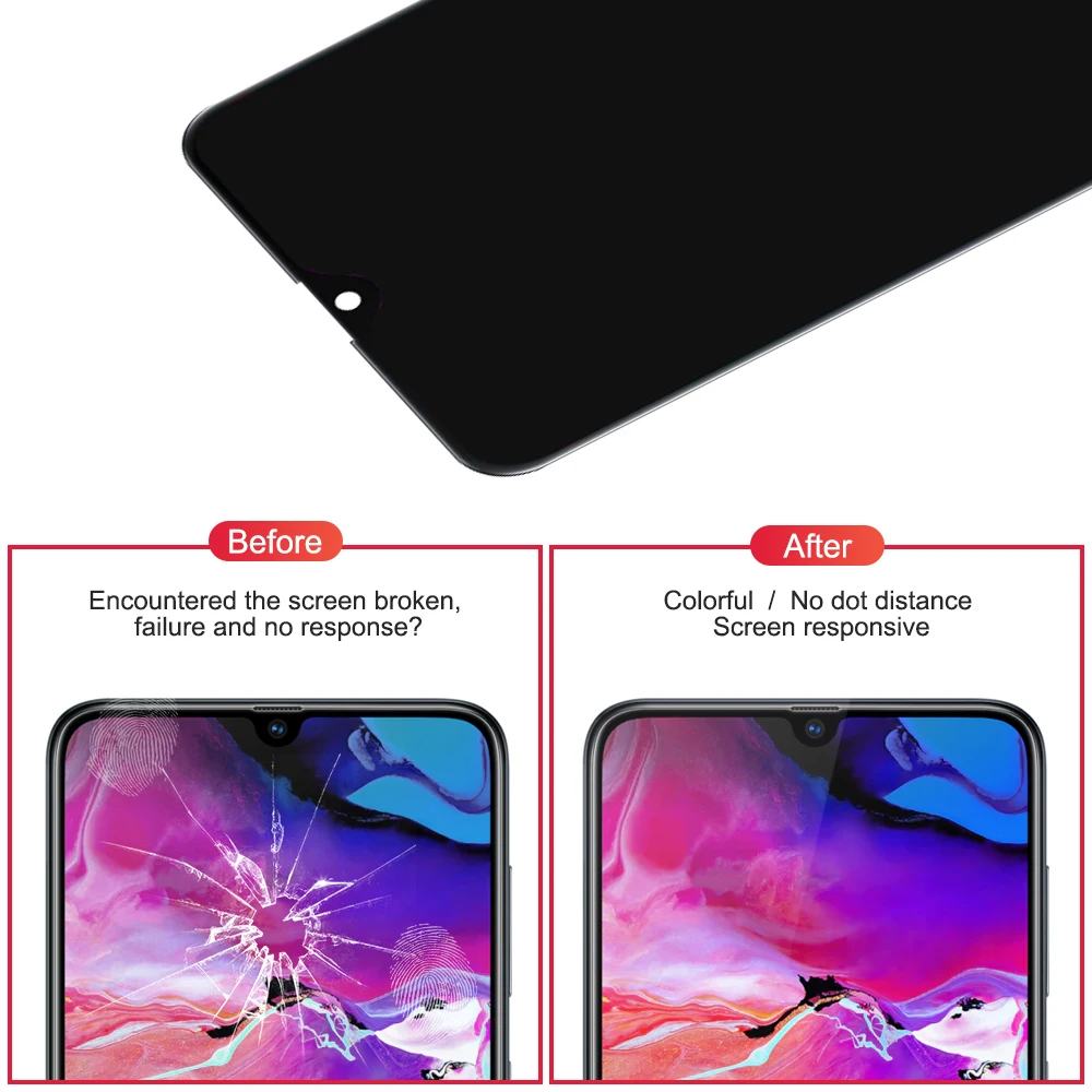 Супер AMOLED дисплей для 6," samsung Galaxy A20 ЖК-экран+ сенсорная панель дигитайзер Замена для A205