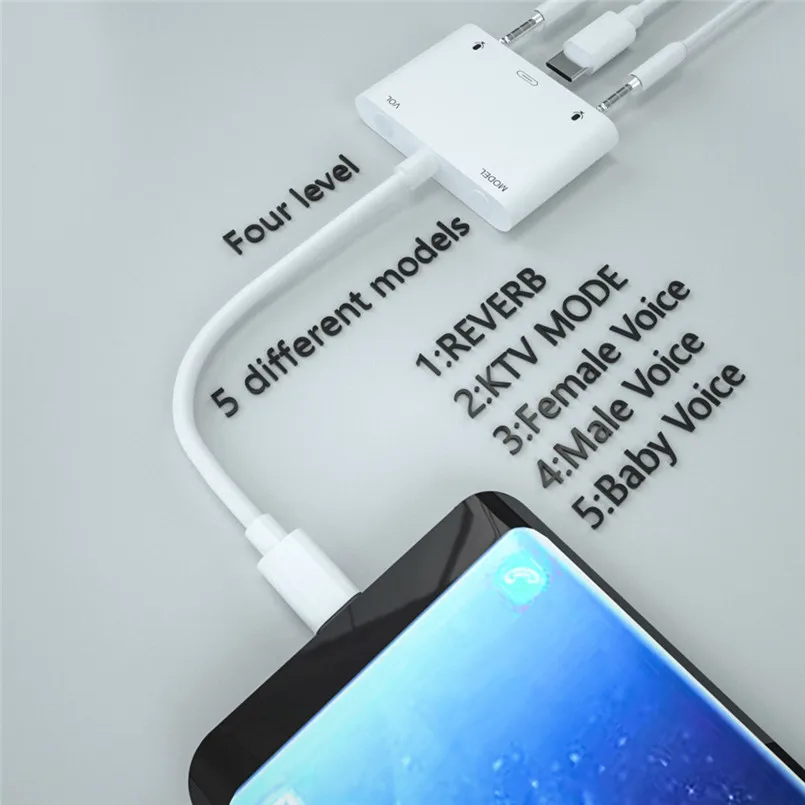 Voice Change USB-C Sound Adapter External Stereo Sound Card Headphone Speaker Aluminum Alloy Audio Cable Adapter 40AP2301
