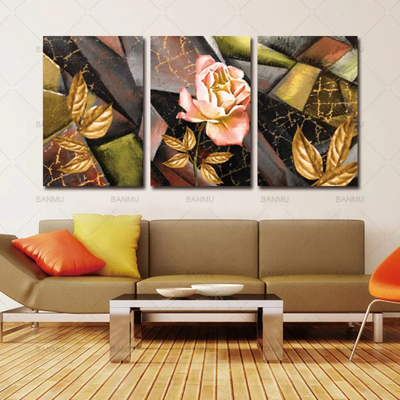 No frame Wall art print canvas painting wall picture flower abstract
