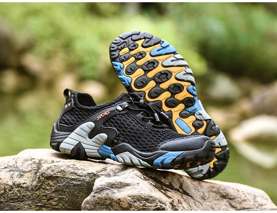 TKN мужские треккинговые ботинки дышащие водонепроницаемые уличные кроссовки из сетчатого материала для ходьбы и бега горные спортивные кроссовки для альпинизма и рыбалки