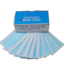 35 шт./упак. одноразовые антибактериальный фильтр против пыли хирургические рот маска для Здоровье и гигиена эластичная петля уха Одноразовые Спецодежда медицинская маска