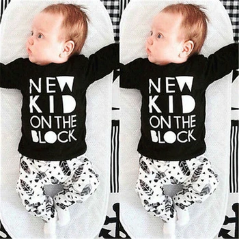 

Fashion Baby Boys Toddler Kids Funny T-shirt Tops Pants Outfit 2pcs Clothes Suit