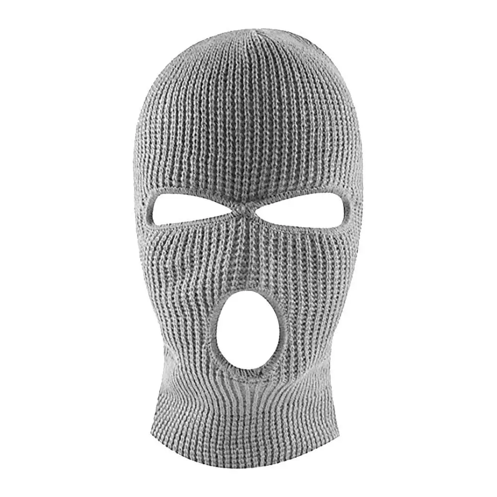 Mount Chain унисекс наружная вязаная швейная маска для лица теплая шапка для катания на лыжах - Цвет: Light Grey